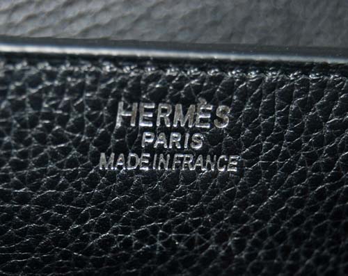 Hermes Steve Togo Leather Messenger Bag Black 92111 On Sale - Click Image to Close